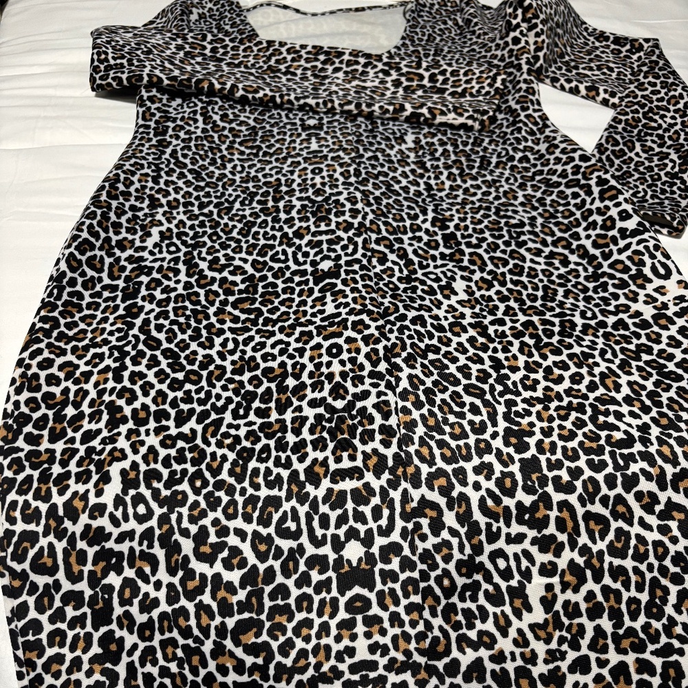 Kardashian Kollection leopard print dress